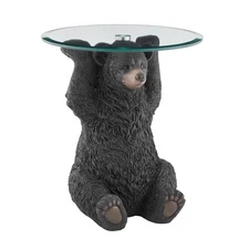 Barney Bear, Dark Brown Accent Table