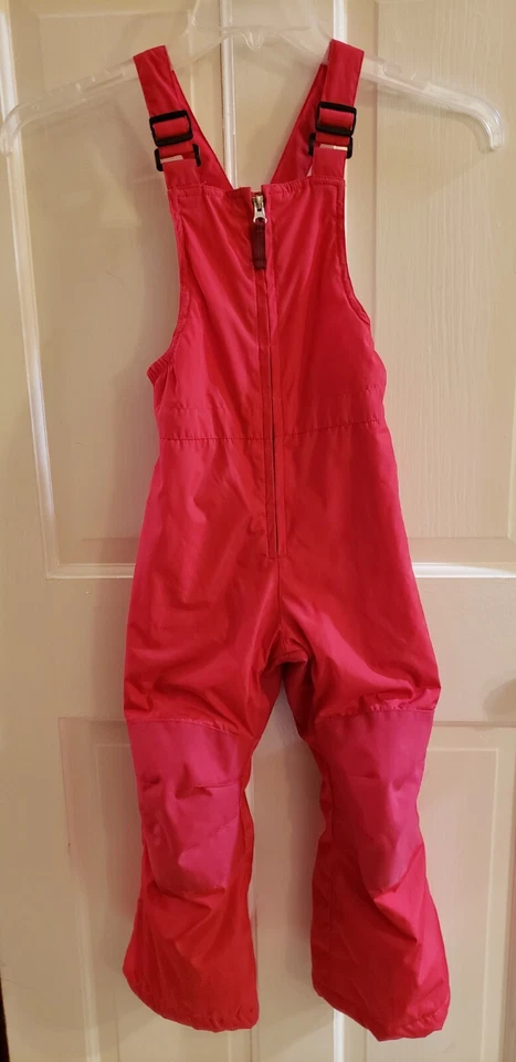 LANDS END KID GIRLS SIZE 5 PINK SNOW SUIT PANTS SNOW BIB SNOWBOARDING SKISUIT  - Image 2 of 4
