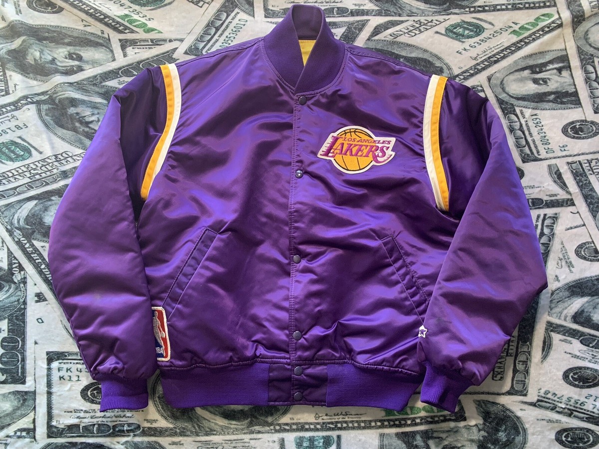 Vintage 90s LA Lakers Satin Snap Button Starter Jacket Vintage 90s LA Lakers Satin Snap Button Starter Jacket