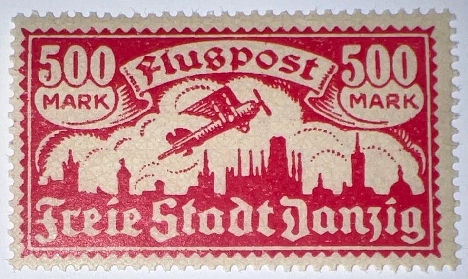 Дорожные марки: Германия Данциг марки Гданьск 500 марок MOGNH - Изображение 2 из 4