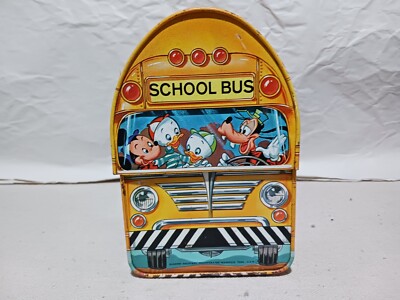 Vintage Walt Disney School Bus Lunch Box w/ Thermos | eBay