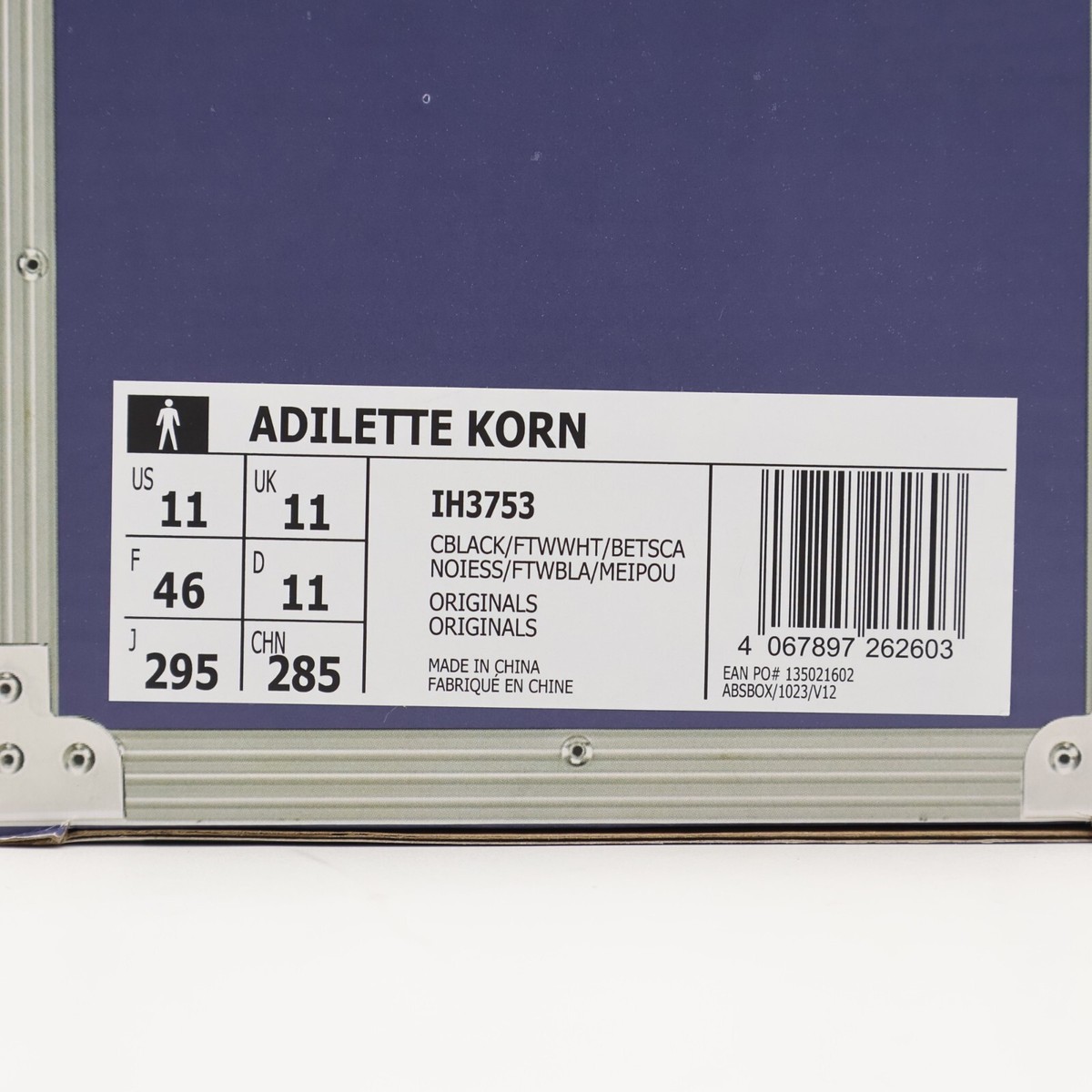 IH3753 Korn adidas Adilette Black Footwear White Better IH3753 Korn adidas Adilette Black Footwear White Better