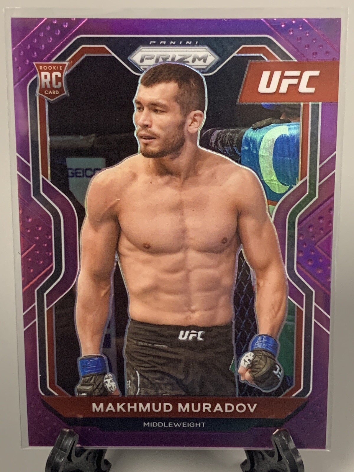 2021 Panini Prizm UFC #55 - Makhmud Muradov Rookie Purple Prizm RC 050/149