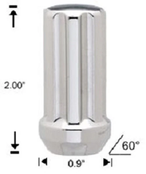 24 piezas GMC SAVANA 1500 CROMO RECAMBIO SPLINE TUERCAS Y LLAVE DE ENCHUFE # AP-5654 Foto 2 de 3