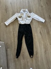 VTG PG Collections Ginger Bort Jumpsuit Foot Stirrups Size 10 Retro Studded