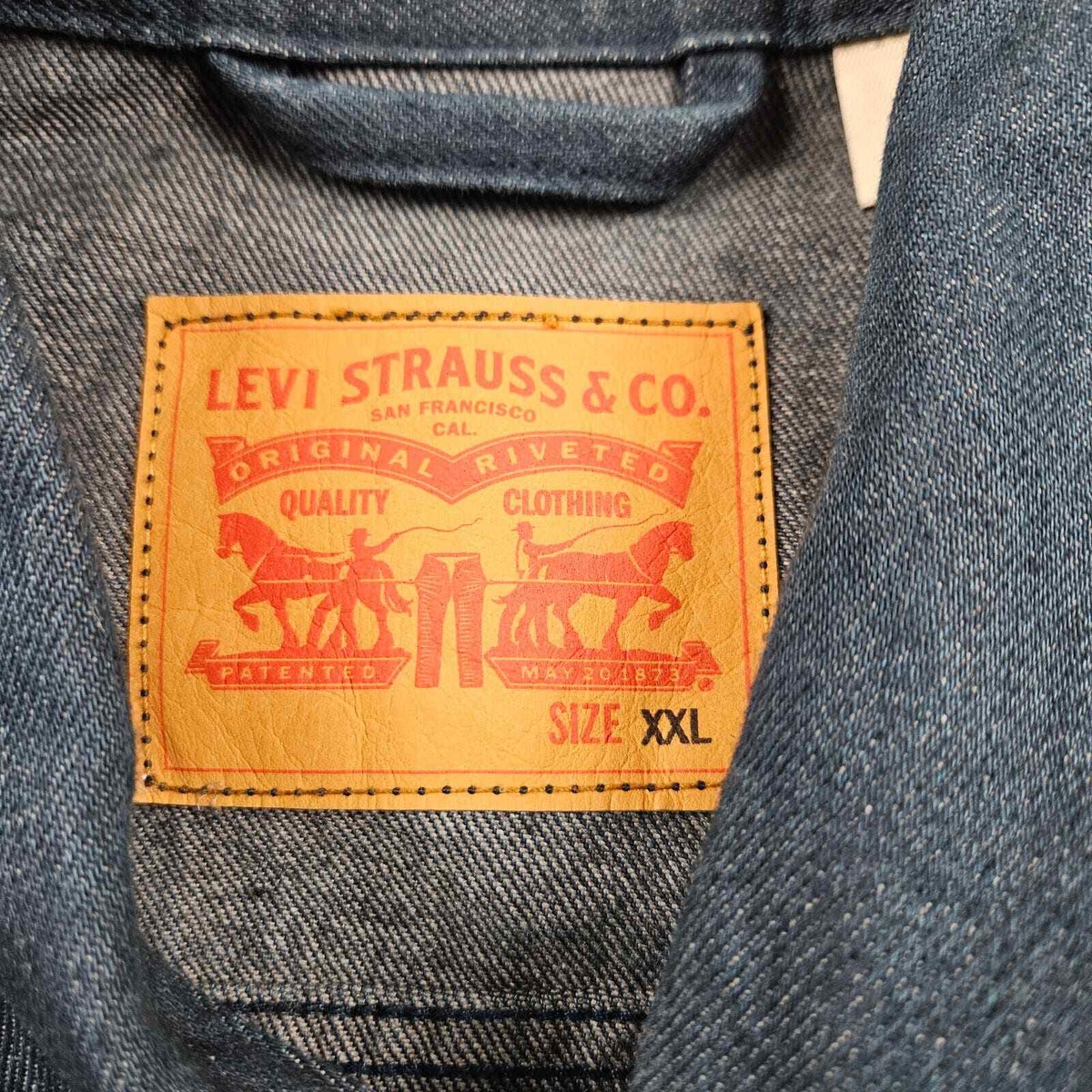 Levi's Denim Trucker Jacket Mens XXL 2XL Green Blue | eBay