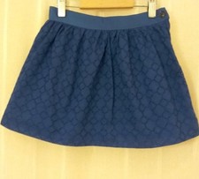 NWT Brooks Brothers Fleece Blue Eyelet Skirt Girls Size 5
