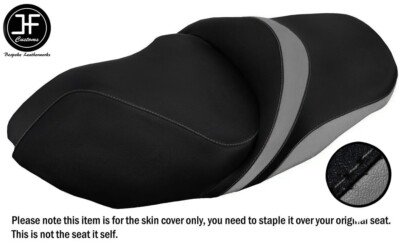 PASST ZU APRILIA ATLANTIC 500 02-06 MASSGEFERTIGTER VINYL-SITZBEZUG SCHWARZ & GRAU