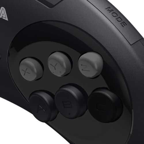 Ergonomic USB Controller for Sega Genesis Mini, PC & Nintendo Switch - Black - Picture 7 of 10
