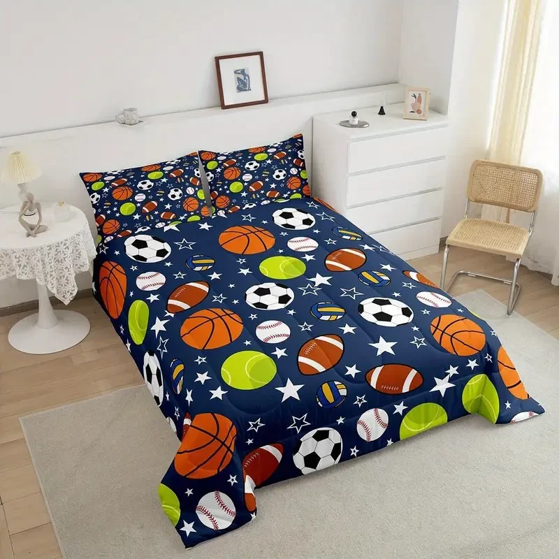 Boys Sports Bedding Set Twin, Full, Queen Size