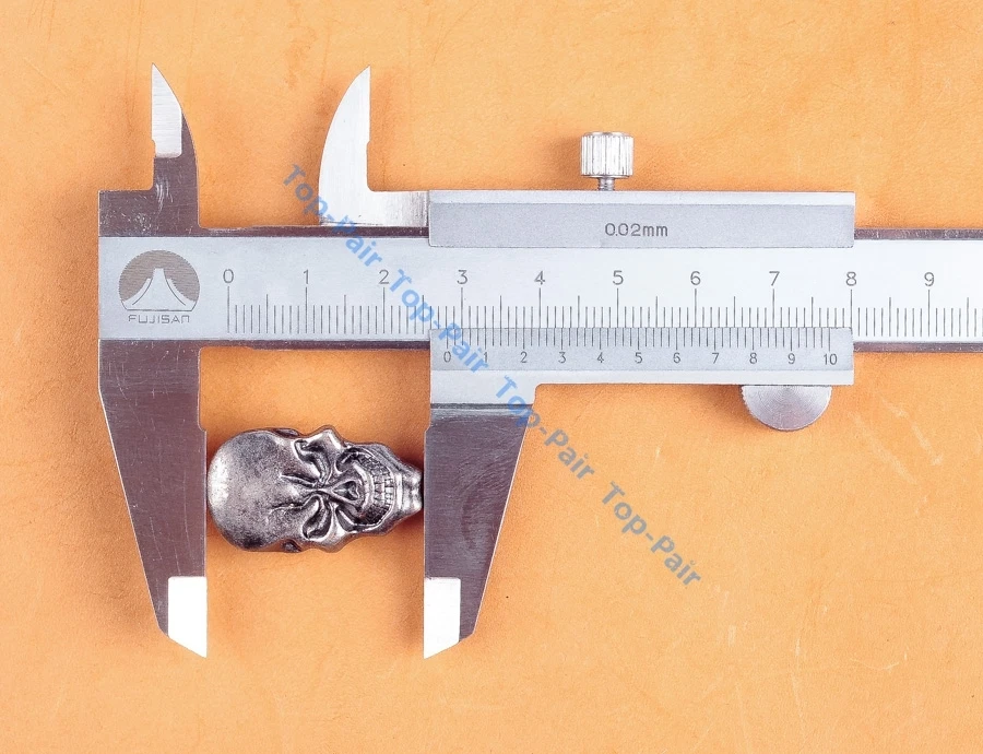 1.7X2.8CM 10pcs Rock Antique Silver Skull Studs Leathercraft Decor Saddle Concho - Image 3 of 4