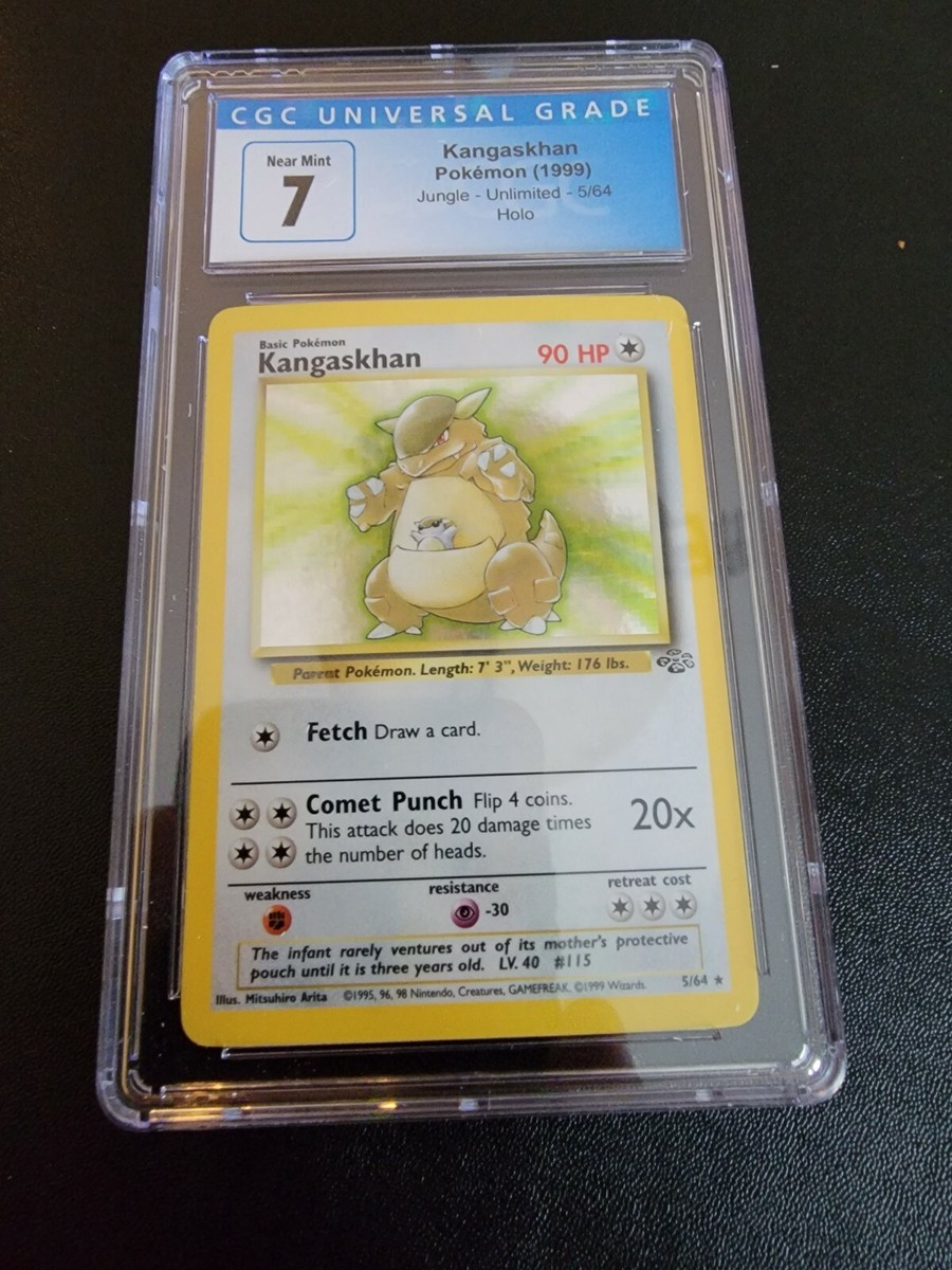 1999 Pokemon Unlimited Jungle KANGASKHAN Holo 5/64 VG/EX+ CGC 4.5 Graded