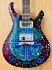 Custom Design Celtic Knot And Raven Hand-painted Tokai Guitar