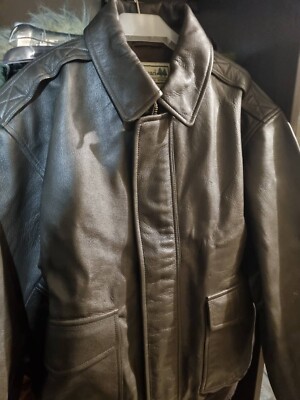 New Bean Goatskin Flying Tiger A-2 Thinsulate Leather Bomber Jacket  Size XL