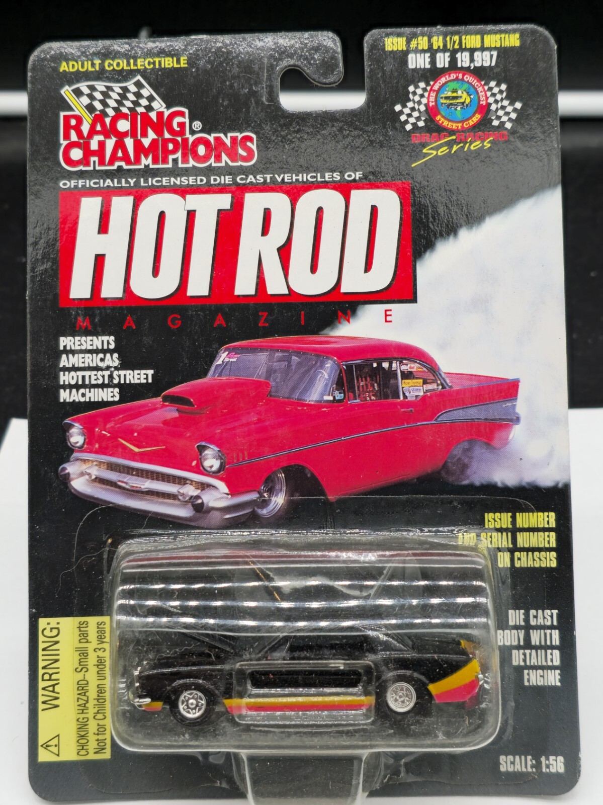 Racing Champions Hot Rod Magazine Drag Racing Issue #50 ‘64 1/2 Ford Mustang