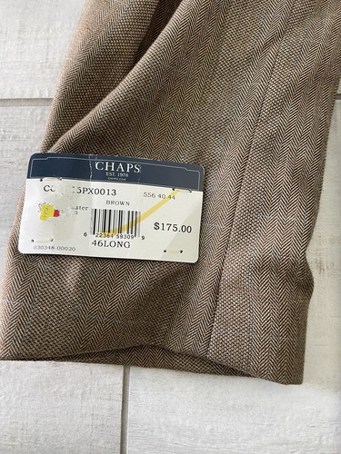 Chaps Herren beige hellbraun kariert 46L Blazer Sportmantel neu mit Etikett NEU! - Bild 7 von 13