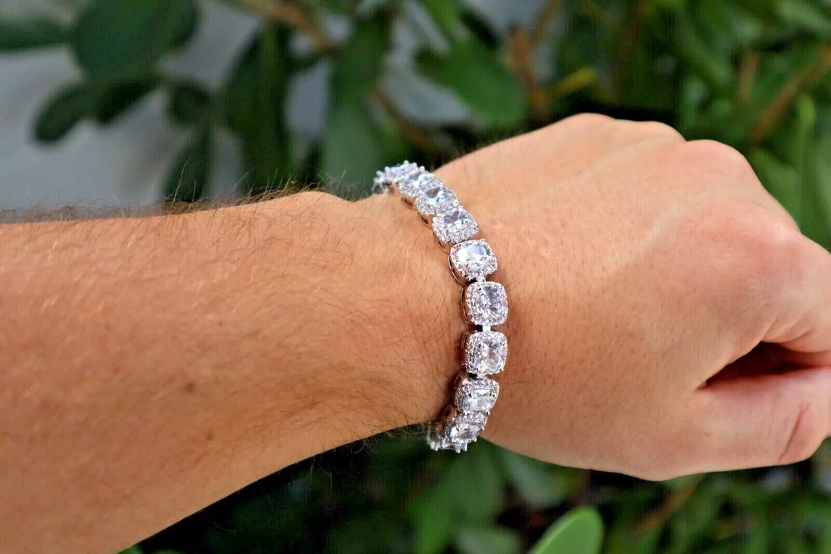 Louis Vuitton High Jewelry Diamond White Gold Tennis Bracelet