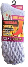 POLAR EXTREME ~ Insulated Thermal Socks ~ Shoe Size Women 5-9 ~ PURPLE MARLED
