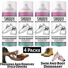 4x Shuu & Boot Deodorant Spray Smell Remover for Foot Neutralizes Odor 250ml