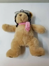 2003 Preferred Plush Airplane Aviator Pilot Bear Plus Scarf Hat Goggles