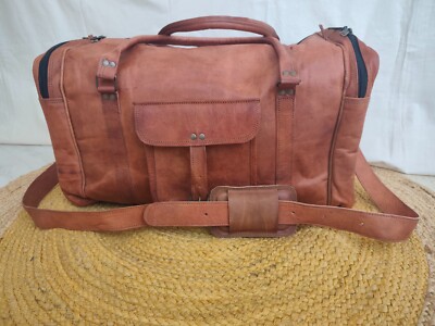 Leather 21-Inch Vintage Duffel Bag Full Grain Leather Travel, Gym, Sports | eBay Leather 21-Inch Vintage Duffel Bag Full Grain Leather Travel, Gym, Sports | eBay