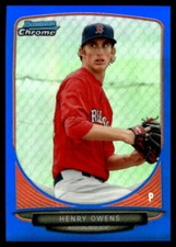 2013 Bowman Chrome Mini #60 Henry Owens Prospects Orange Refractors /99
