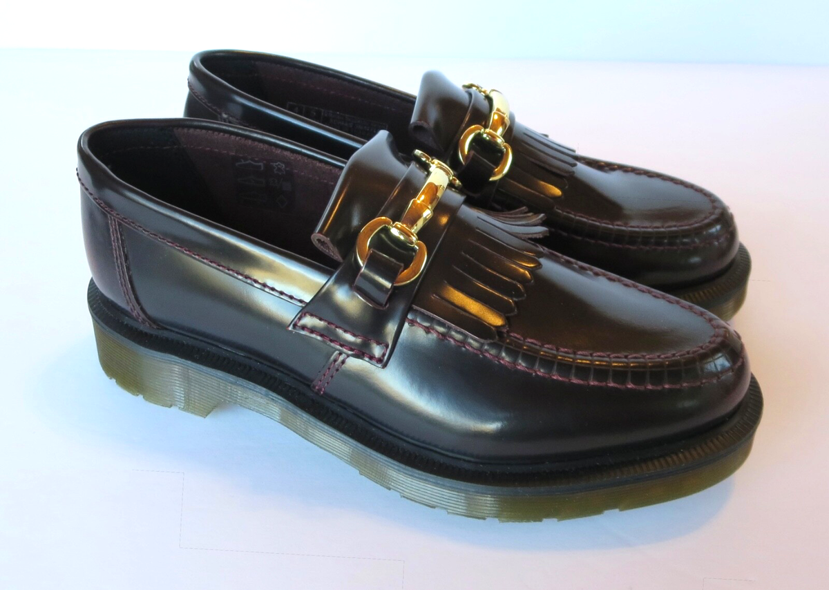 Dr Martens Adrian Snaffle Kiltie Loafers (6) Cherry Red Arcadia