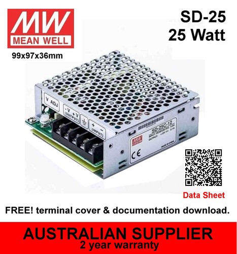 Convertidor MeanWell serie SD DC-DC 15W 25W 50W 100W 150W 200W 5V 12V 24V 48V - Imagen 4 de 8
