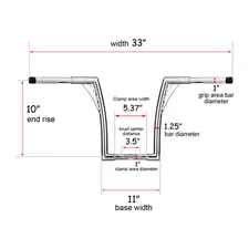 10" Rise Handlebar Ape Hangers Bar Motorcycle For Harley FLST FXST Dyna Softail