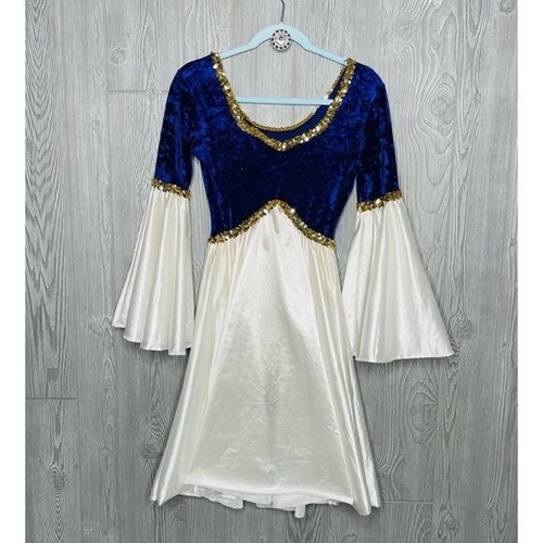 Costume gallery Renaissance style velvet dress with flair skirt and bell sleeve - Picture 5 of 9