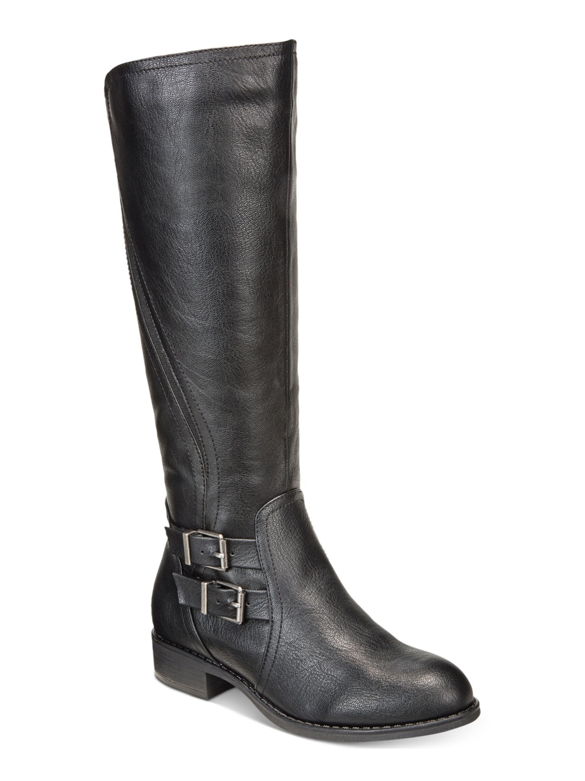 STYLE & COMPANY Womens Gray Double Strap Milah Almond Riding Boot 10 M