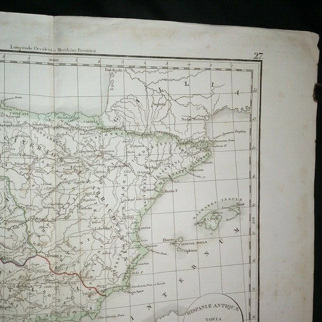 Carte Hispaniae Antiquae Tabula Auctore F Delamarche 1833 - Immagine 4 di 4