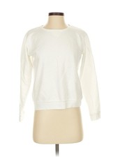 Hanes Women White Sweatshirt S