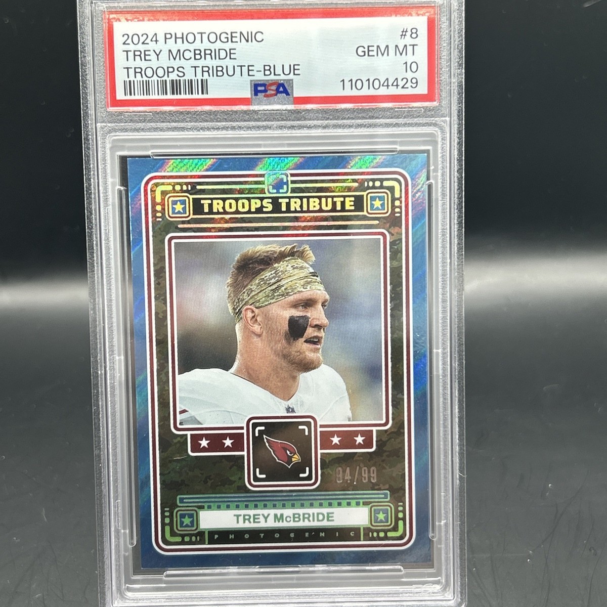 2024 Panini Photogenic Trey McBride #8 Troops Tribute SP /99 Nice