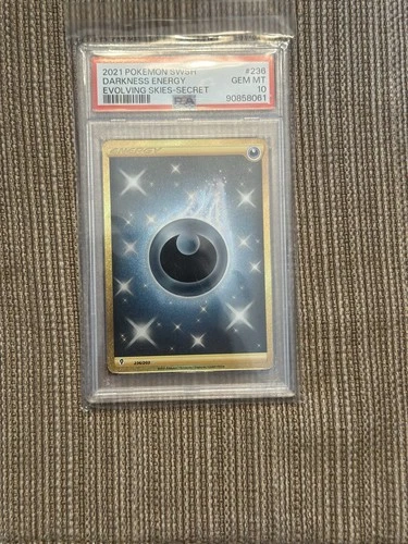 Psa 10 2021 Pokemon Evolving Skies Darkness Energy Gold Ultra Rare #236