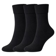 Womens Diabetic Socks Ladies Non Elastic Loose Top Soft Grip Cotton Rich UK 4-7
