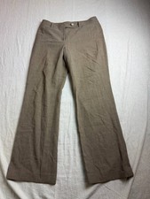 Ann Taylor Margo Wide Leg Dress Pants Womens 4P Brown Trousers Office Career