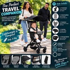 Lightweight Baby Stroller Pram Foldable Compact Travel Buggy Pushchair Folding