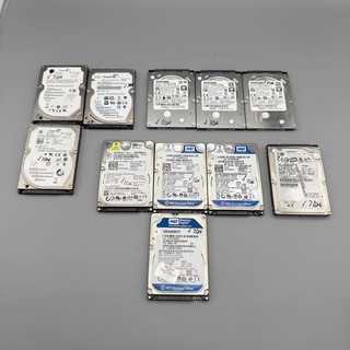 Lot of 11 2.5" SATA Laptop HDD 200GB 500GB WD Toshiba Seagate Hitachi Tested