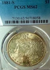 1881-S MS62 Dark/Reddish Toning PCGS San Francisco Mint Morgan Silver Dollar