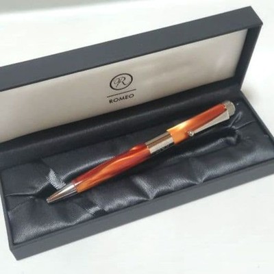 Romeo Romeo NO.3 Ballpoint Pen Italian Amber Thin Shaft #be911e