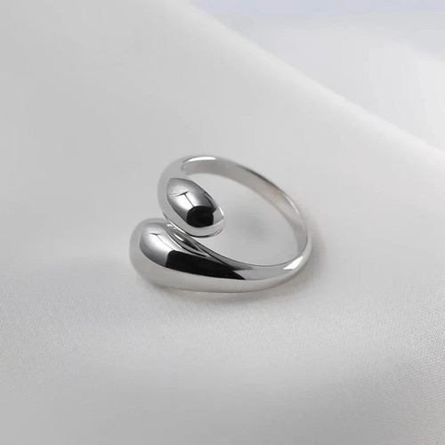 925 Sterling Silver Ring Women Minimalist Handmade Open Adjustable Jewelry Gift
