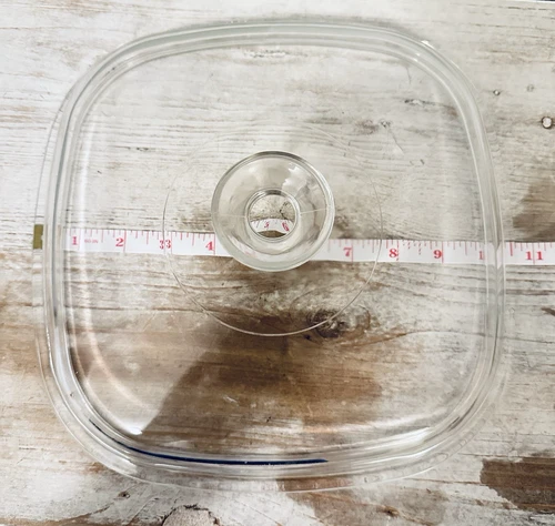 Pyrex A-12-C Corningware Square Lid Glass  10.5" Vtg