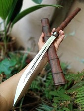 Cuchillo de camping hecho a mano E-Nep Machete 13,2” disco de arado acero forjado, palo de rosa