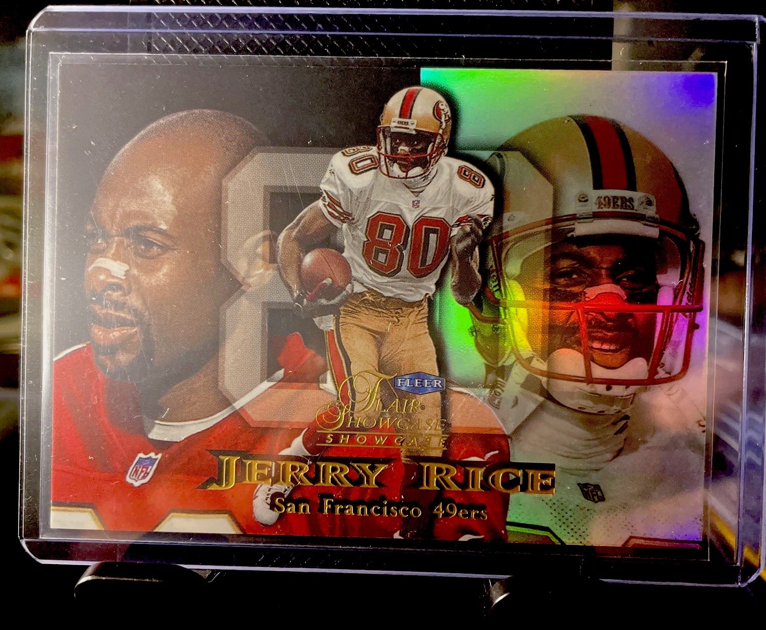 Jerry Rice Fleer 1999 Flair Showcase HOLO Silver  seat 3 row 148 Showtime 49ers