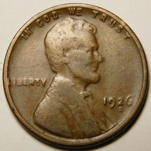 1926 S Lincoln Wheat Cent Penny VG-F  "Actual Coin Pictured"