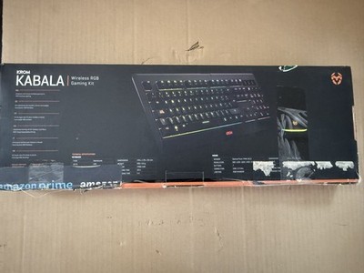 KROM KABALA - Wireless RGB Rainbow Backlit RGB Membrane Keyboard Kit, 6 Anti-Gho