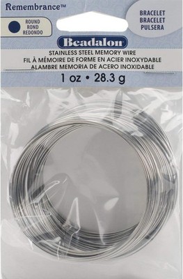 Beadalon Remembrance Memory Draht Armband hell 0,62 mm 0,25 Unzen ca. 75 Schlaufen
