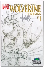 WOLVERINE ORIGINS #1 WIZARD SKETCH VARIANT SIGNED MICHAEL TURNER JAY COA MARVEL