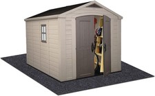 Alfombrilla para cobertizo de almacenamiento al aire libre, alfombrilla para cochera al aire libre impermeable y a prueba de polvo - respaldo
